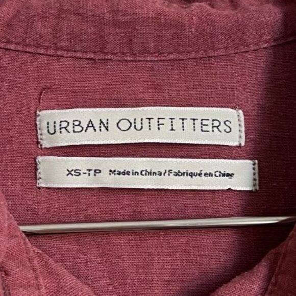 Urban Outfitters Women's Jena Tie Front Blouse in Mulberry Size XS - Picture 4 of 6